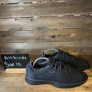 Mens Allbirds Wool Runners Gray Lace Up Athletic Shoes Sneakers Size 10 M GUC